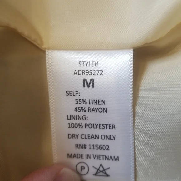 LINEN Blend ASTR Verona Blazer Dress Style # ADR95272 tan double breasted Sz: M - Picture 14 of 15